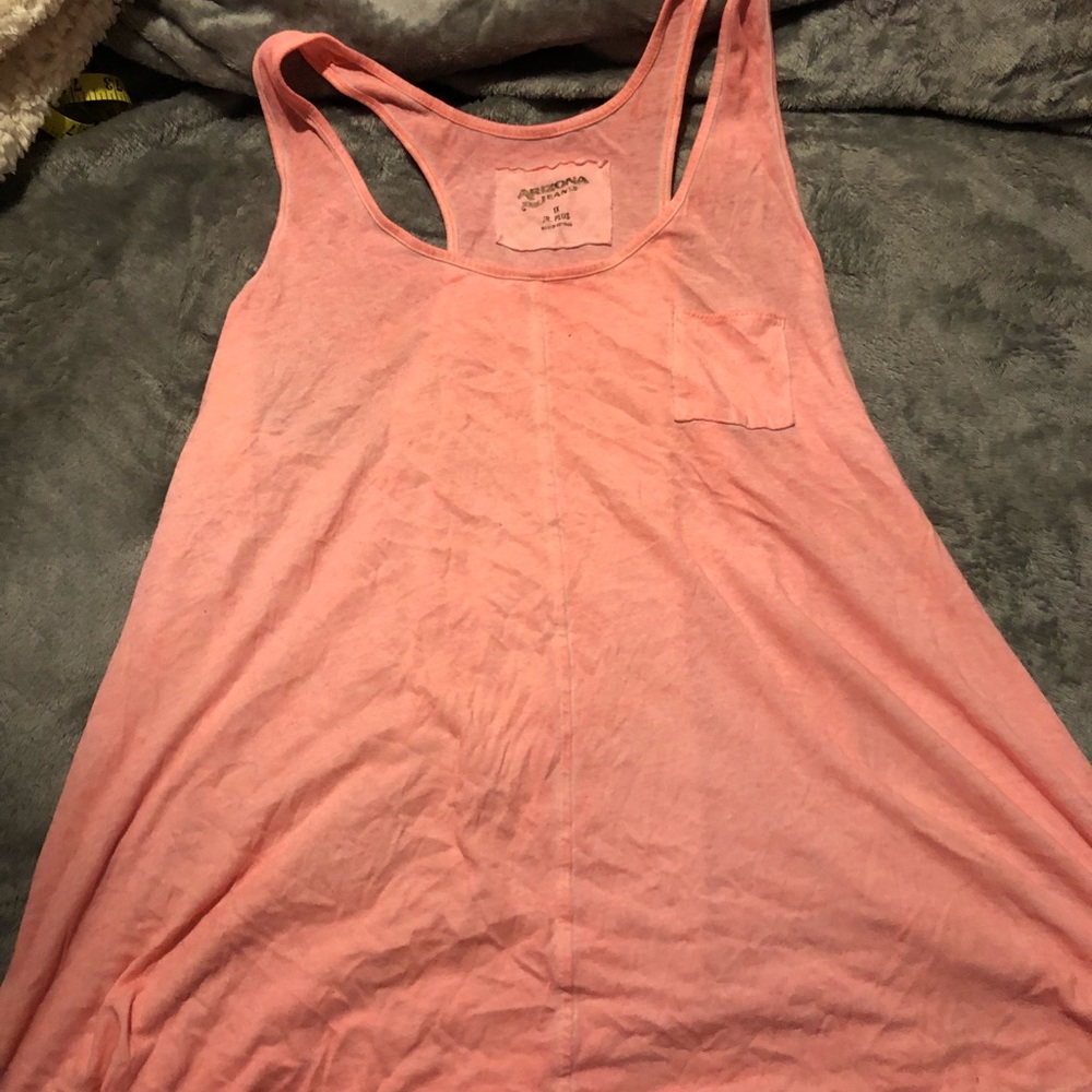 Pink pocket racer back tank top